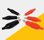 Crocodile Alligator Clips Clamp Wire Terminal 55mm Red Black Electrical Test