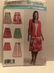 Simplicity Pattern 4703 MISSES SKIRTS Pleats Different Styles & Lengths NEW