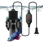 Small Aquarium Heater,Submersible Adjustable Mini Fish Tank Heater 20W,Betta ...