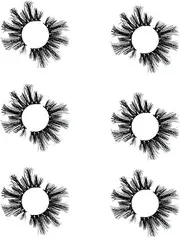 False Eyelashes，Wispy Cat Eye Fox Fake Eyelash，Natural Look Volume,Mink Fluffy Strip False Lashes, Wispy Lashes Pack, Natural Look 6 pairs (SD-22)