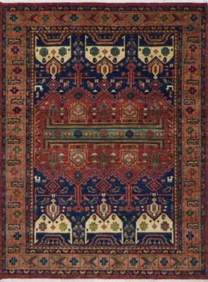 100% Wool Rug Custom Hand Knotted Pottery Barn Nicolette Cardinal Red Area Rug