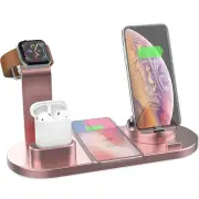 4 In 1 Qi Wireless Charger Phone Charger Watch Charger Earbuds Charger for Qi-enabled Smart Phones for iPhone for Samsun