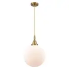 Innovations Caden Beacon 1Lt 12" Cord Mini Pendant, BB/White - 447-1P-BB-G201-12