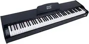 88-Key Standard Hammer Keyboard, Including Music Stand + Power Supply + Three Pedals, 128 Polyphony, 4 Headphone Modes,Black