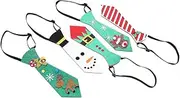 [HAWILLOSCH] 5pcs Christmas Tie Boys Christmas Bow Tie Christmas Neckties Christmas Party Decor Boy Funny Holiday Neckties Christmas Party Tie Snowflake Ties for Men Funny Tie Felt Cloth