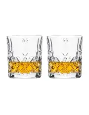 [Mon Verre] Personalised Mayfair Whiskey DOF Set of 2 with Gift Box in Clear