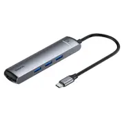 6-in-1 Port HUB Docking Station Type-C to PD of HDMI USB3.0 RJ45 Adapter Splitter Type C Hub for Computer for Phone