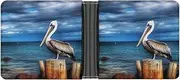 [QSKDLAC] Leather Wallet Slim Durable Credit Card Holder Personalized Pelican Bird Printing Wallet For Men & Women Perfect For Work Travel, style, One size, Foldable Pu Wallet, Style, One size, Foldable Pu