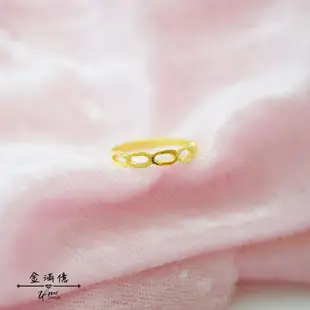 純金戒指【古典幾何造型】黃金女生戒指 可當尾戒 9999純金
