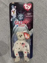 Ty Teenie Beanie Baby "Glory the Bear" 1997 Mcdonalds Rare with Tag Errors 1993