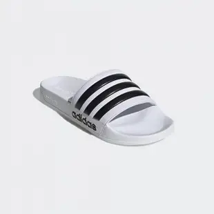 【adidas 愛迪達】運動鞋 拖鞋 男鞋 女鞋 白 ADILETTE SHOWER(GZ5921)