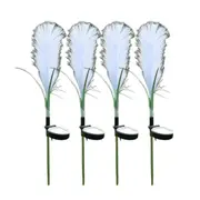 Solar Garden Lights Outdoor Solar Reed Lights Sway by Wind Simulation Waterproof LED Lights for Outside, Decoration Stake Lights for Pathway Patio Yard 4 Pack