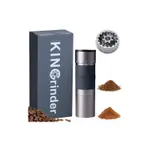 KINGRINDER K6 手动咖啡研磨机 外部可调 240 级粒度调节 锥形金属刀片，均匀度极佳 最大容量 35 克