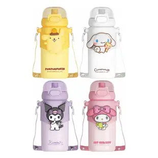 【SANRIO 三麗鷗】可愛兒童316不鏽鋼保溫杯直飲杯吸管杯460ml(大耳狗 美樂蒂 布丁狗 酷洛米)(保溫瓶)