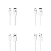 4PK Moki USB-A to USB-C SynCharge Cable 1M iPhone/Android Classic White
