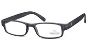 Square Full Rim Plastic Men's Glasses Grey, Size +1.00 - Lenses Included - Private Health Rebate - Blue Light Block Available - SmartBuy Readers