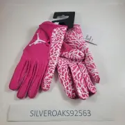 Nike Jordan Jet 7.0 Football Gloves Pink White Breast Cancer Size Large
