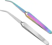 FRCOLOR Sets Metal Nail Shaping Tweezers Nail Art Clips Comfortable Pinching Clip for Art Lovers Pcs