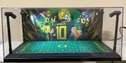 Justin Herbert Custom 2 Mini Helmet display case with LED lights - Oregon