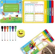 Alphabet Learning Books | Erasable Notebooks for Learning 'Alphabet', Educational Materials for Home Learning, Preschool Activities for Travel Entertainment