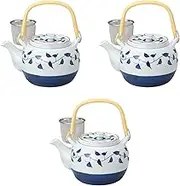 Set of 3, Goth Roll Arabesque No. 6 Earthpot, 7.7 x 5.7 x 4.7 inches (19.5 x 14.5 x 12 cm), 1070cc | Setomonohonpo, Made in China