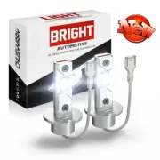 2Pcs H3 LED Fog Light Bulbs Conversion Kit Super Bright 6000K White (for: Smart)