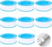 8Rolls PTFE Plumbers Tape Upgraded - 25m X 22mm Waterproof Thread Seal Teflon for Shower Head Water Pipe (White)