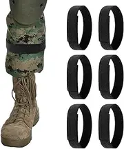 [Hpmjz] 6 Pcs Black Boot Blousers Snake Elastic Military Boot Straps Bands Army Blousing Straps Ankle Hook and Loop for Men Women Hunting Gardening Hiking Cycling Fishing Military Army Uniforms