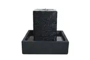 43cm Square Pillar Water Feature Fountain with LED Lights
