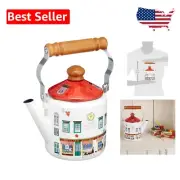 Fuji Induction Whistling Kettle - 1.2L Enameled Elegance for Modern Kitchens
