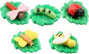 OSOLADY Beautiful Resin Animal Charms 5pcs Tiny Statue Ornaments for Mobile Phone Cases and DIY Art