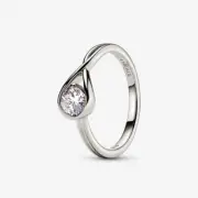 *BRAND NEW* Pandora Infinite 14k White Gold 0.5CTW Clear Diamond Ring 159447C01