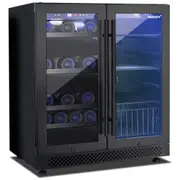 Husky Riserva Double Door Wine Fridge & Drinks Chiller in Matt Black (HUSWS66MBZY)