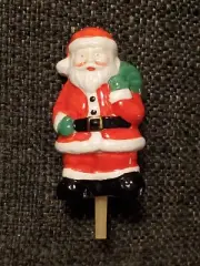 Nora Fleming RETIRED Mini - A58 PAPA CLAUS Santa w/Green Bag - no glasses