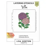Lisa Horton Crafts Layering Stencils-Hydrangea Blooms (Pack of 1)