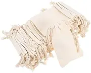 TIDTALEO 50pcs Drawstring Bag Drawstring Pocket Sack Bags Ditty Bags for Backpacking Gym Drawstring Bags Small Drawstring Bags Drawstring Pouch Tea Party Drawstring Bag Beige Fabric