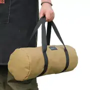 Tent Stake Bag Canvas Double Layer Camping Tent Peg Nail Storage Bag Tent Access