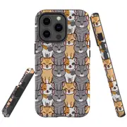 For Apple iPhone 13 Pro Max Case, Armour Back Cover, Seamless Cats