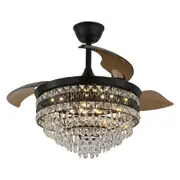 Windora Valencia 42" Crystal Chandelier DC Ceiling Fan w/ 3CCT Dimmable LED Remote Control