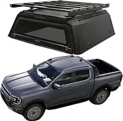 ATATNK Custom-fit Pickup Hard Top Canopy Truck Tonneau Cover Seal Truck Topper Compatible for Ranger Raptor Cap Rainproof Aluminum Truck Cap Topper Silverado