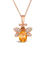 Le Vian Optimism 14K Rose Gold 0.72 ct. tw. Diamond & Citrine Pendant