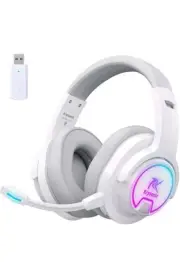 Krysenix PG3 RGB Wireless Gaming Headset for PS4 PS5 PC - 2.4GHz 7.1 Surround...