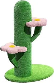 Cat Scratching Post, 29.5 Inch Cactus Cat Scratcher Post with Sisal Ropes Cat Tree for Indoor Outdoor Kitten Adult Cat Use