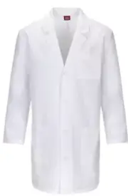 Dickies 37" Unisex Lab Coat 83402 DWHZ White Free Shipping