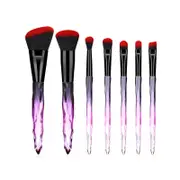 Catzon 7-Pack Professional Makeup Brush Eyeshadow Foudation Blush Brush Set-Red