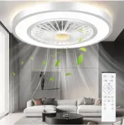 22'' Ceiling Fans with Lights and Remote, DC Motor Stepless Dimmable White