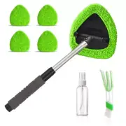 Windshield Cleaner Tool, Extendable Handle Car Window Cleaner with 4Pcs