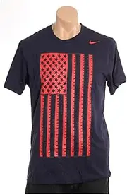 NIKE Men's US Core Plus Soccer Slim Fit T-Shirt Small Obsidian Red Anthracite