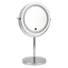 LED Light Makeup Mirror Round Double Sided Magnifying Mirror Standing Mirror SPG
