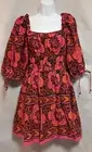 House of Harlow 1960 x Revolve Shania Fuschia Print Dress S Puff Sleeve Pockets